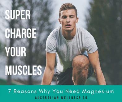 Man working out with magnesium to strengthen his muscles