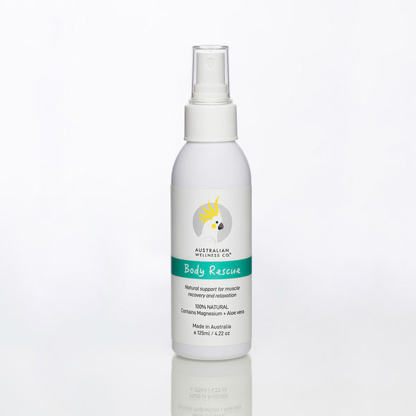 BODY RESCUE Relaxation Spray [Magnesium Oil + Organic Aloe Vera] 4.22oz/125ml.