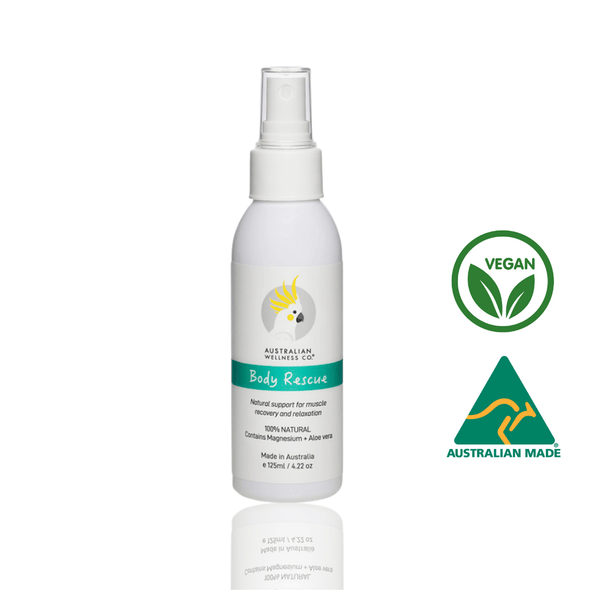 BODY RESCUE Relaxation Spray [Magnesium Oil + Organic Aloe Vera] 4.22oz/125ml.