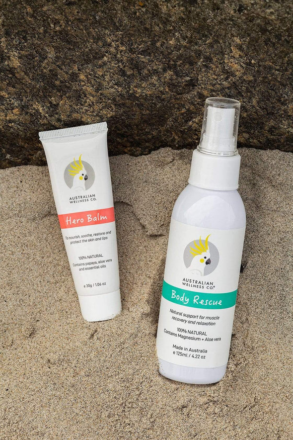 ESSENTIAL DUO. Multipurpose Hero Balm 1.06oz/30g + Body Rescue Relaxation spray 4.22oz/125ml